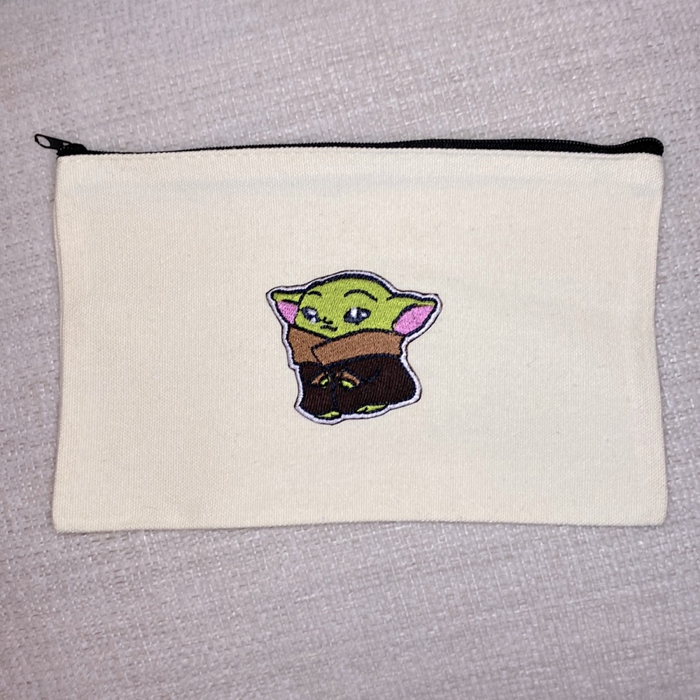 Star Wars inspired Baby Grogu zippered pouch New